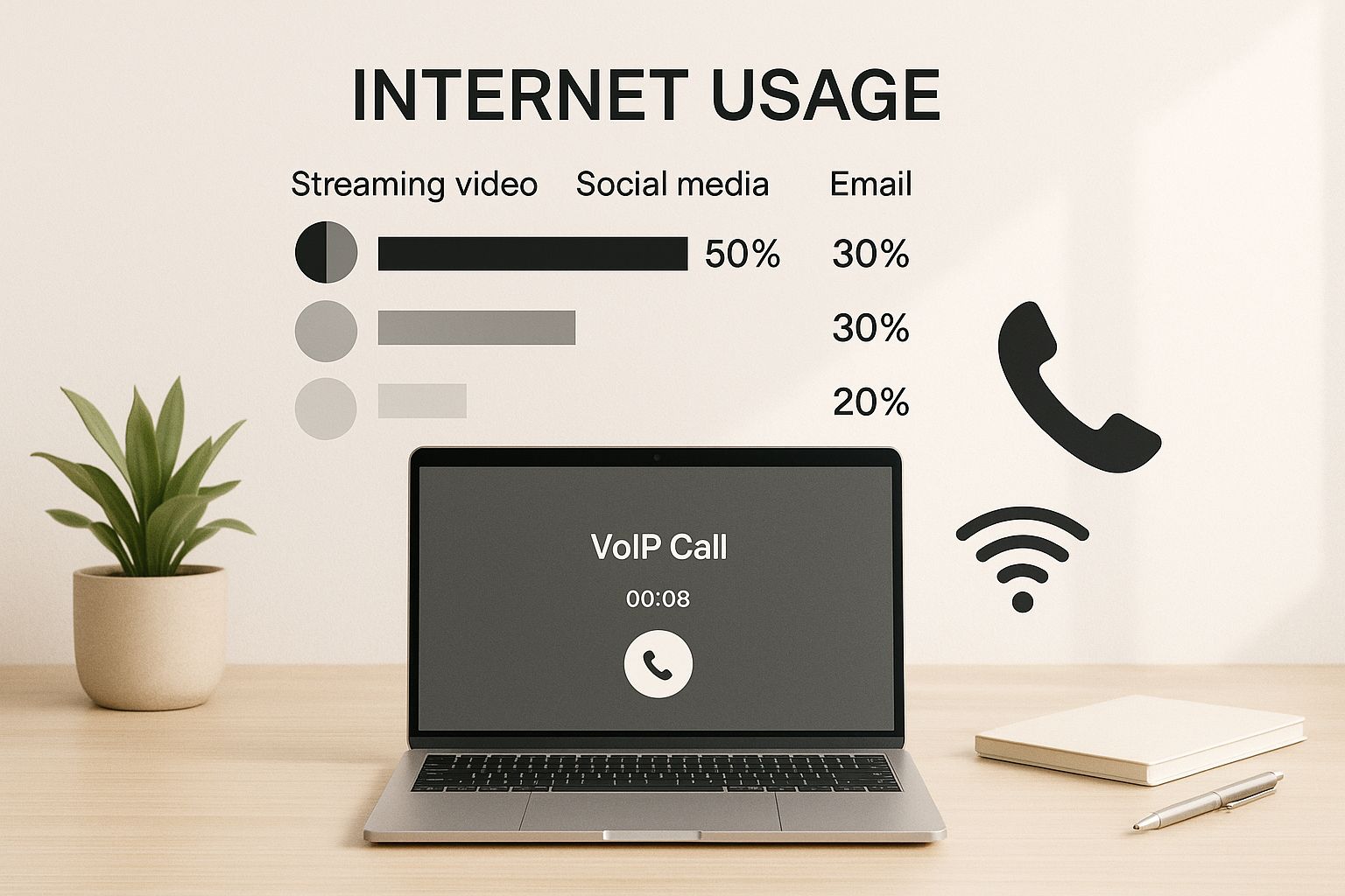 Infographic about voip solutions for small business