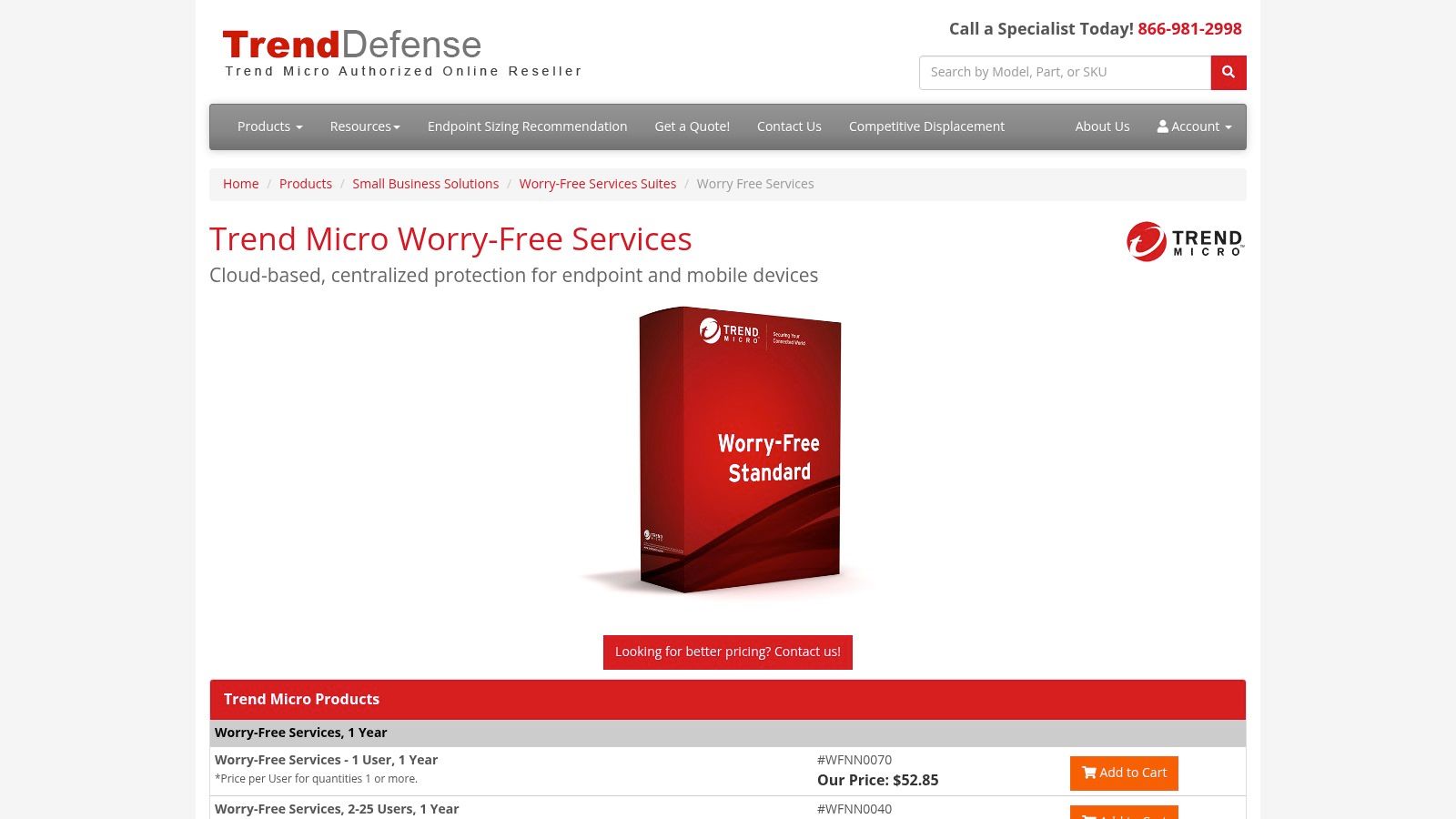 Trend Micro – Worry-Free Services