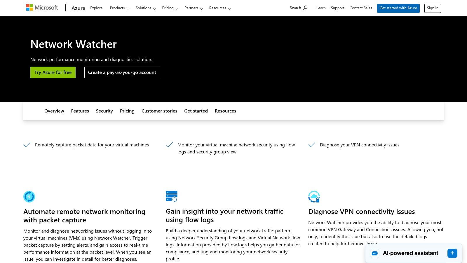 Microsoft Azure – Network Watcher