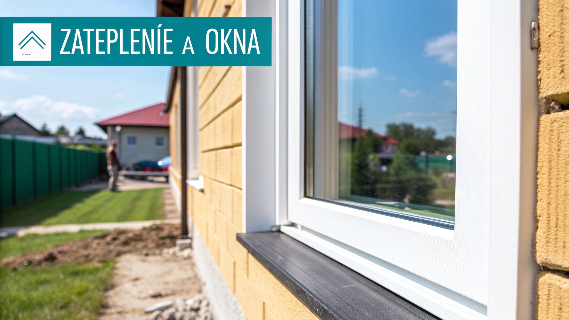 Moderné okná s trojsklom inštalované v zateplenej fasáde