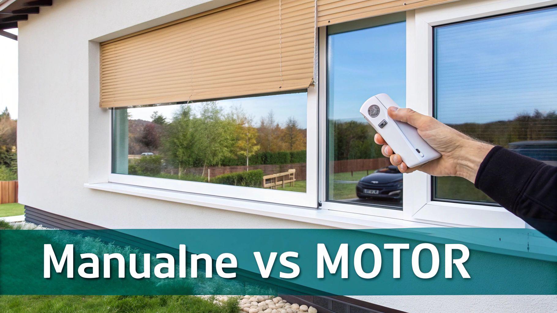 Moderné vonkajšie žalúzie na okná ovládané diaľkovým ovládačom