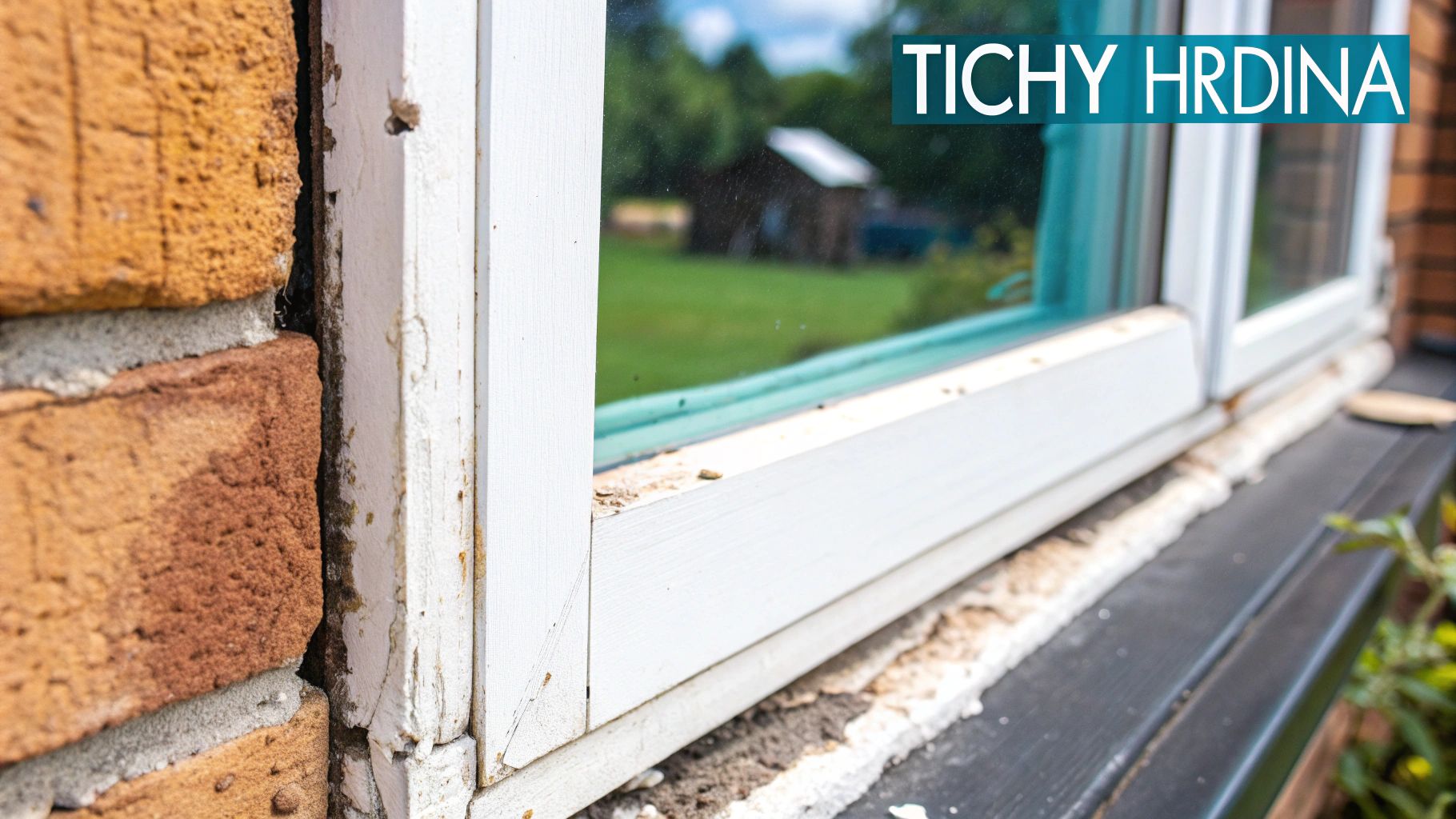 Opotrebované tesnenie na starom plastovom okne