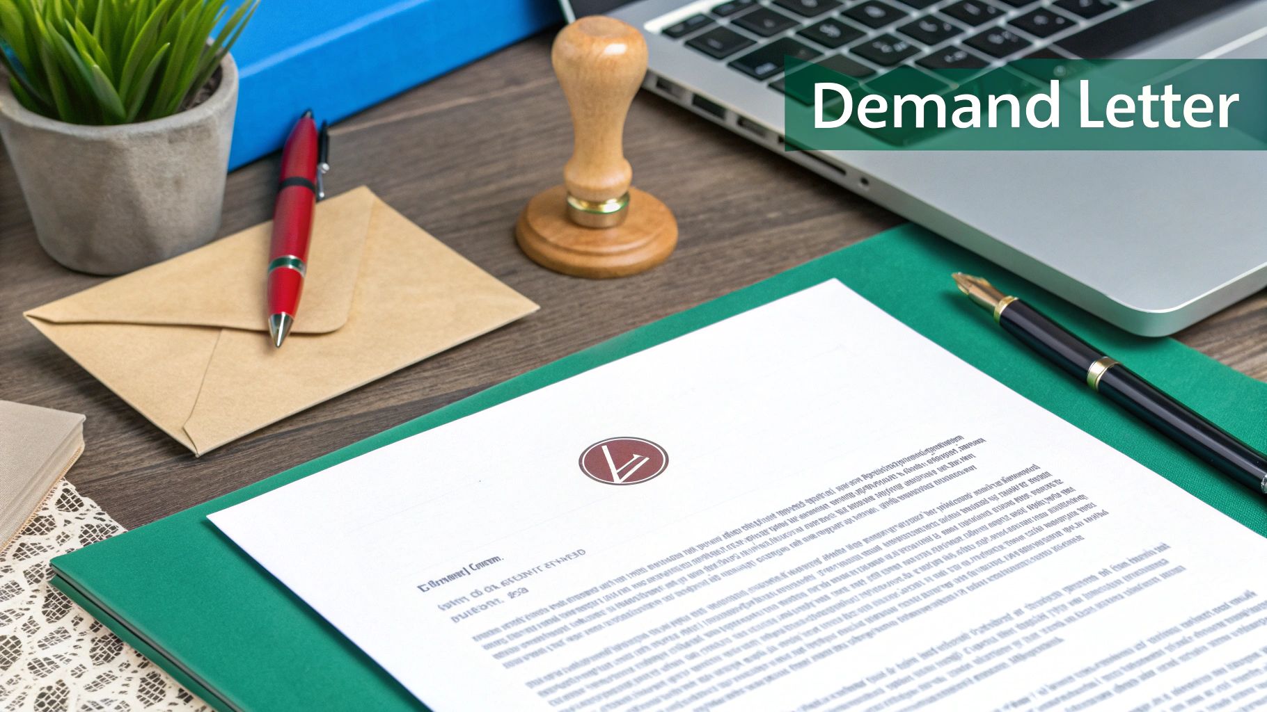 A person carefully writing a demand letter for an Allstate diminished value claim.
