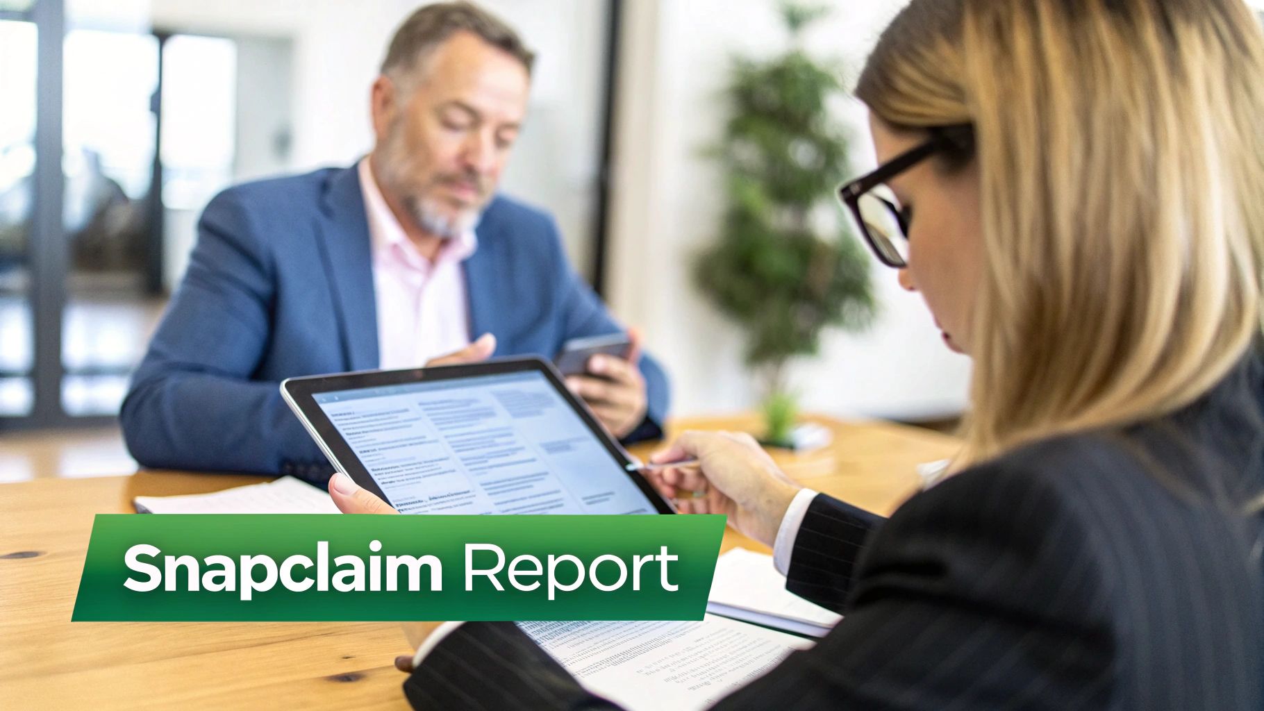 Person looking at a document with a question mark over their head