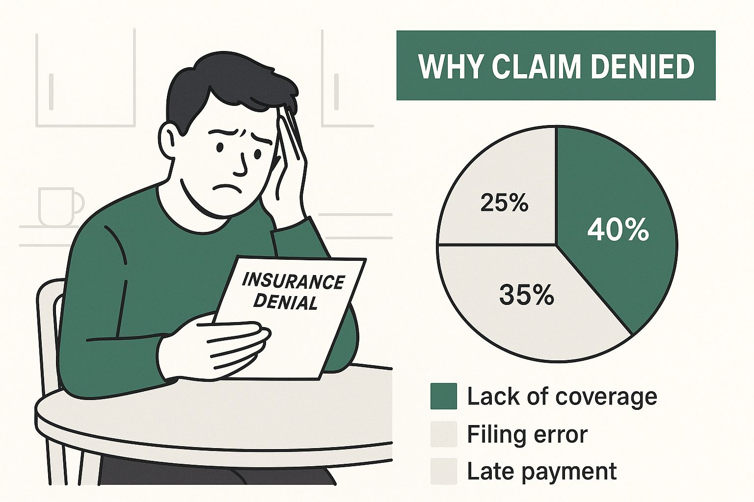 Infographic about car insurance claim denied