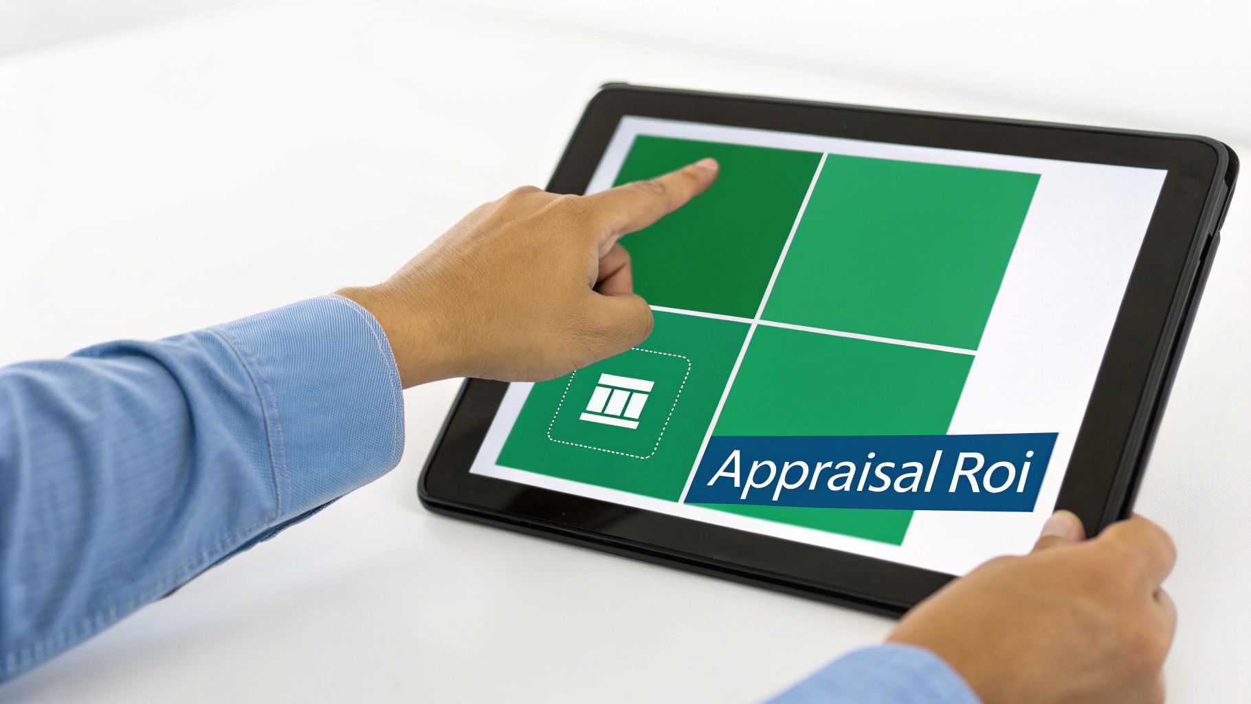 An illustrated chart showing an upward-trending arrow, symbolizing a positive return on investment.