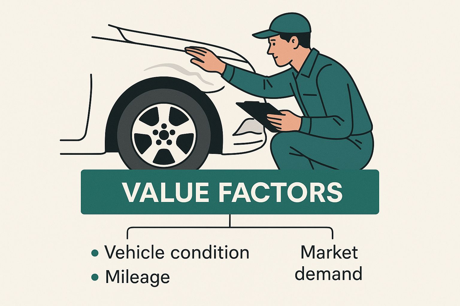 Infographic about car value after accident