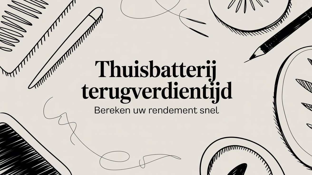 thuisbatterij terugverdientijd: Bereken uw rendement snel
