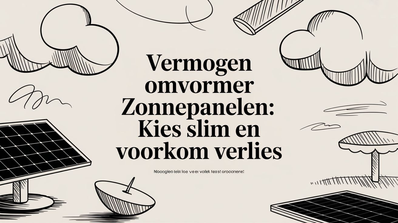 vermogen omvormer zonnepanelen: kies slim en voorkom verlies