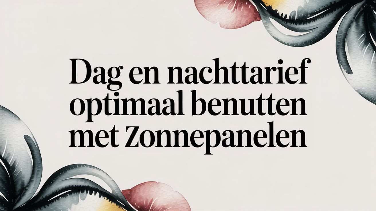 Dag en nachttarief optimaal benutten met zonnepanelen