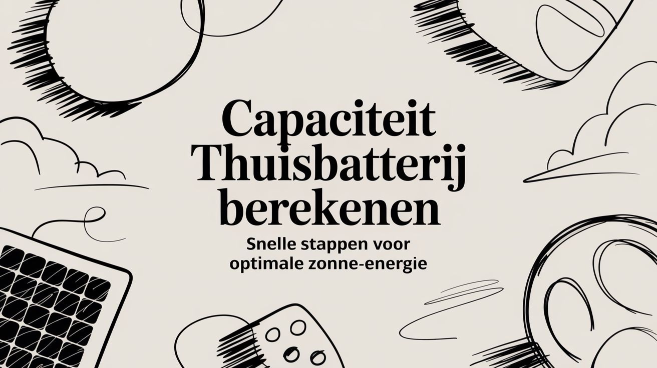capaciteit thuisbatterij berekenen: snelle stappen voor optimale zonne-energie