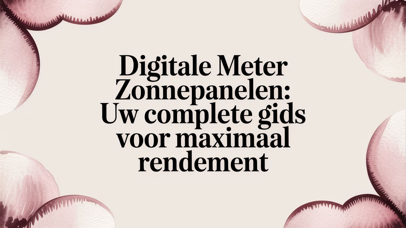 Digitale meter zonnepanelen: Uw complete gids voor maximaal rendement