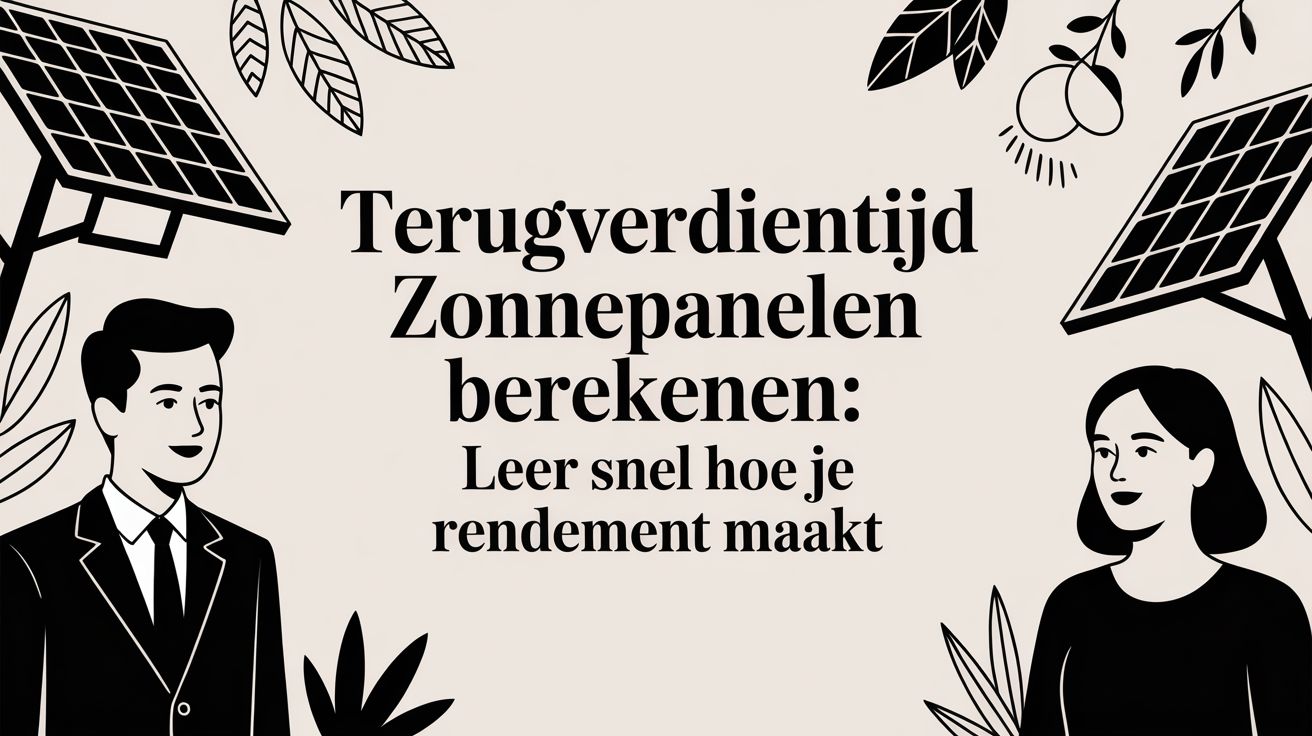 Terugverdientijd zonnepanelen berekenen: leer snel hoe je rendement maakt