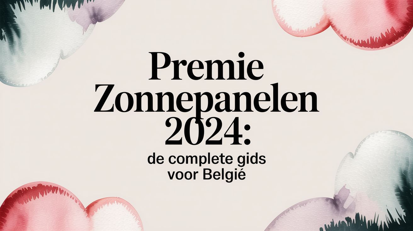 Premie zonnepanelen 2024: De complete gids voor België