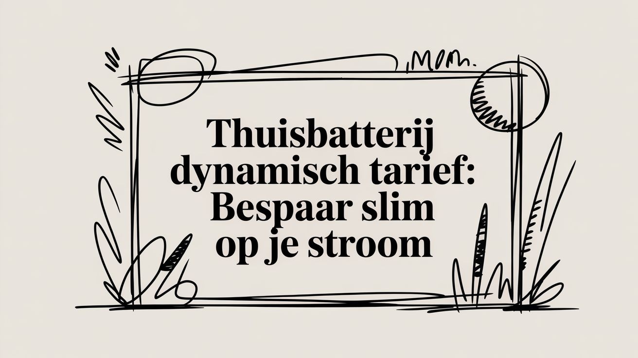 thuisbatterij dynamisch tarief: bespaar slim op je stroom