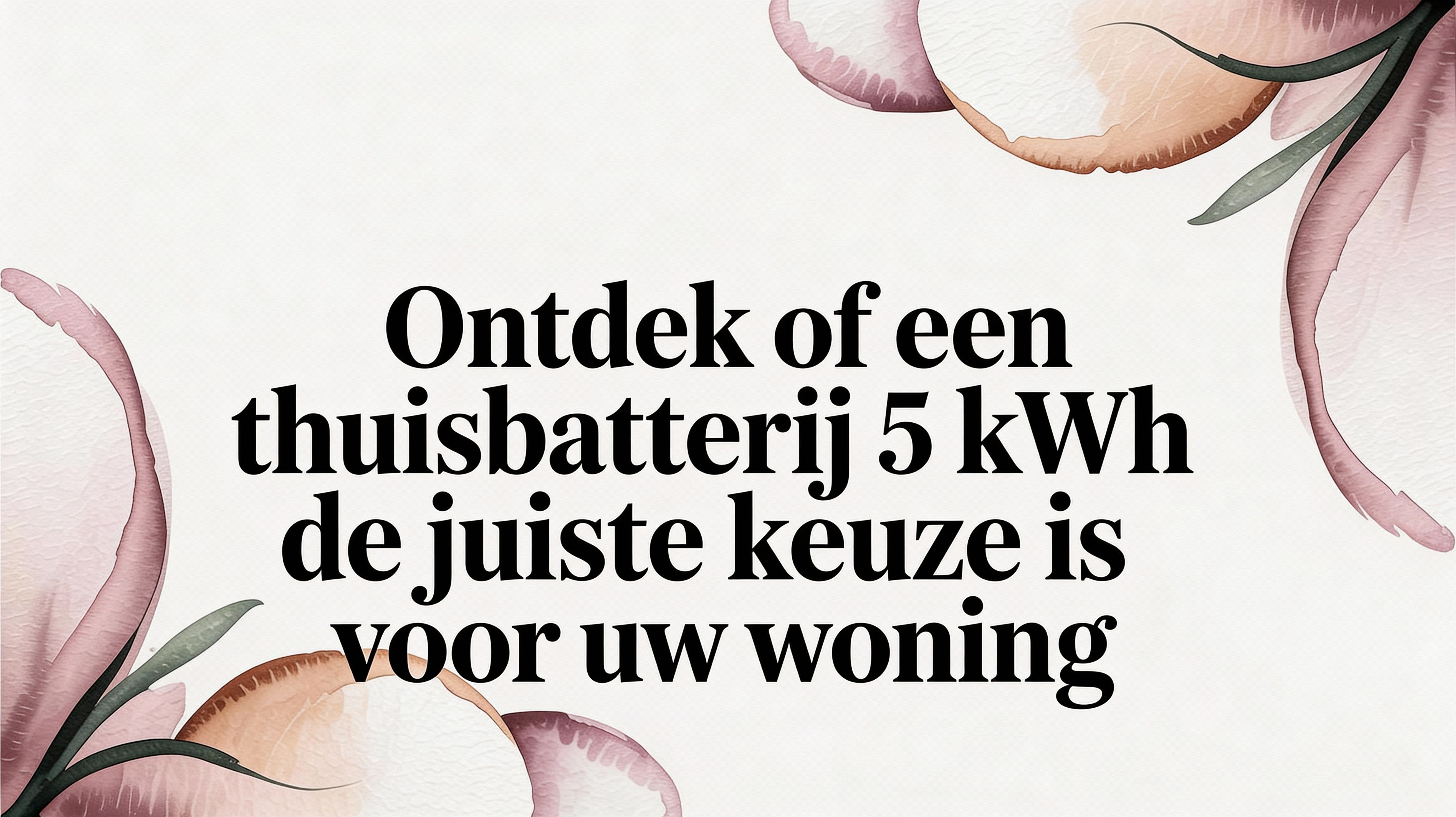 Ontdek of een thuisbatterij 5 kwh de juiste keuze is voor uw woning