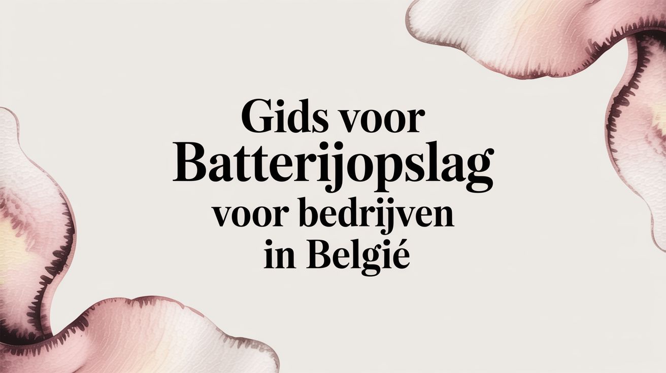 Gids voor batterijopslag voor bedrijven in België