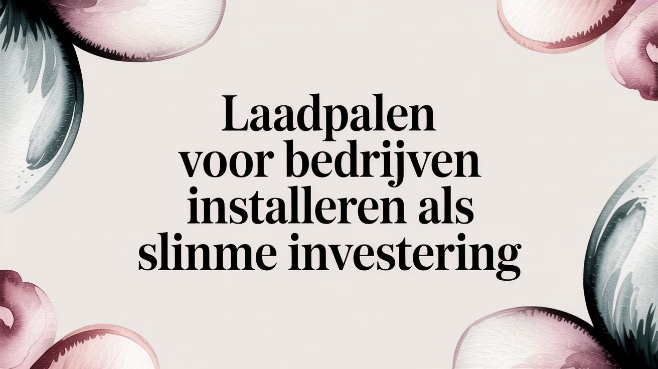Laadpalen voor bedrijven installeren als slimme investering