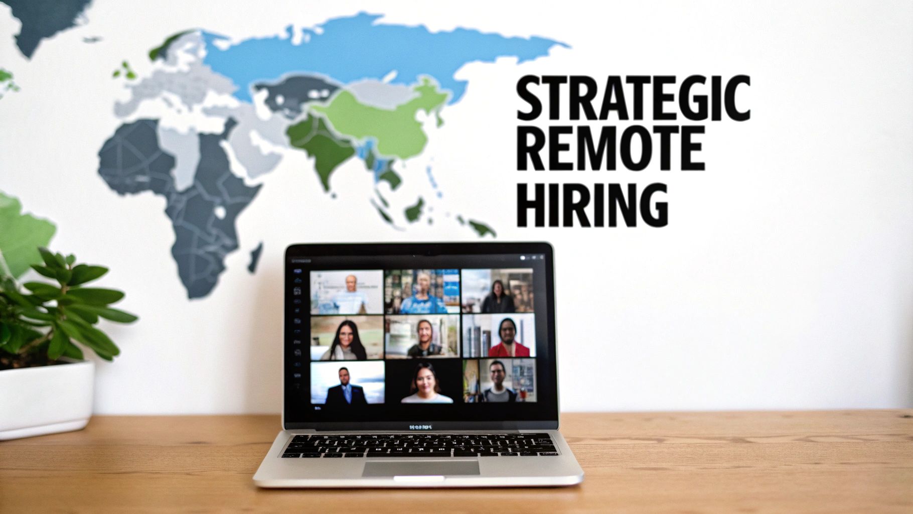A team of remote developers collaborating on a project through video calls and digital tools, representing a modern, global workforce.