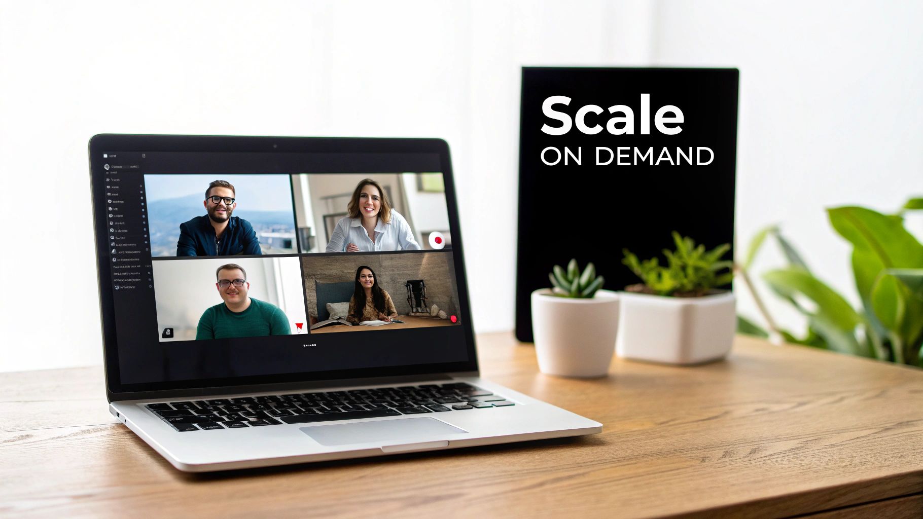 A team of developers collaborating on a website project