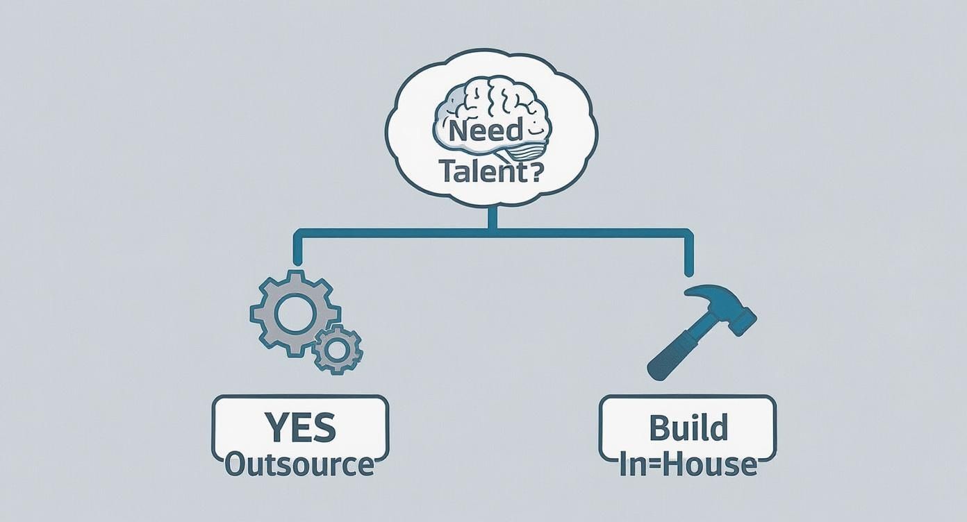 Infographic about outsource to india