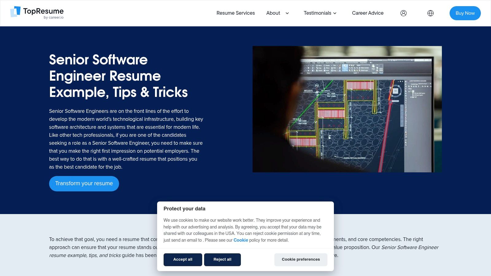 Senior software engineer resume examples on TopResume