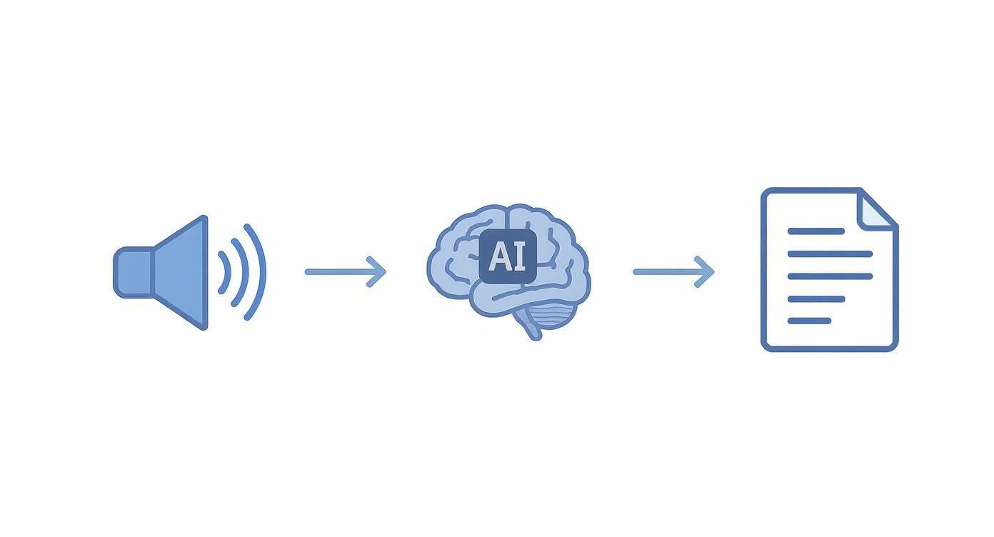 Infographic about audio to text ai