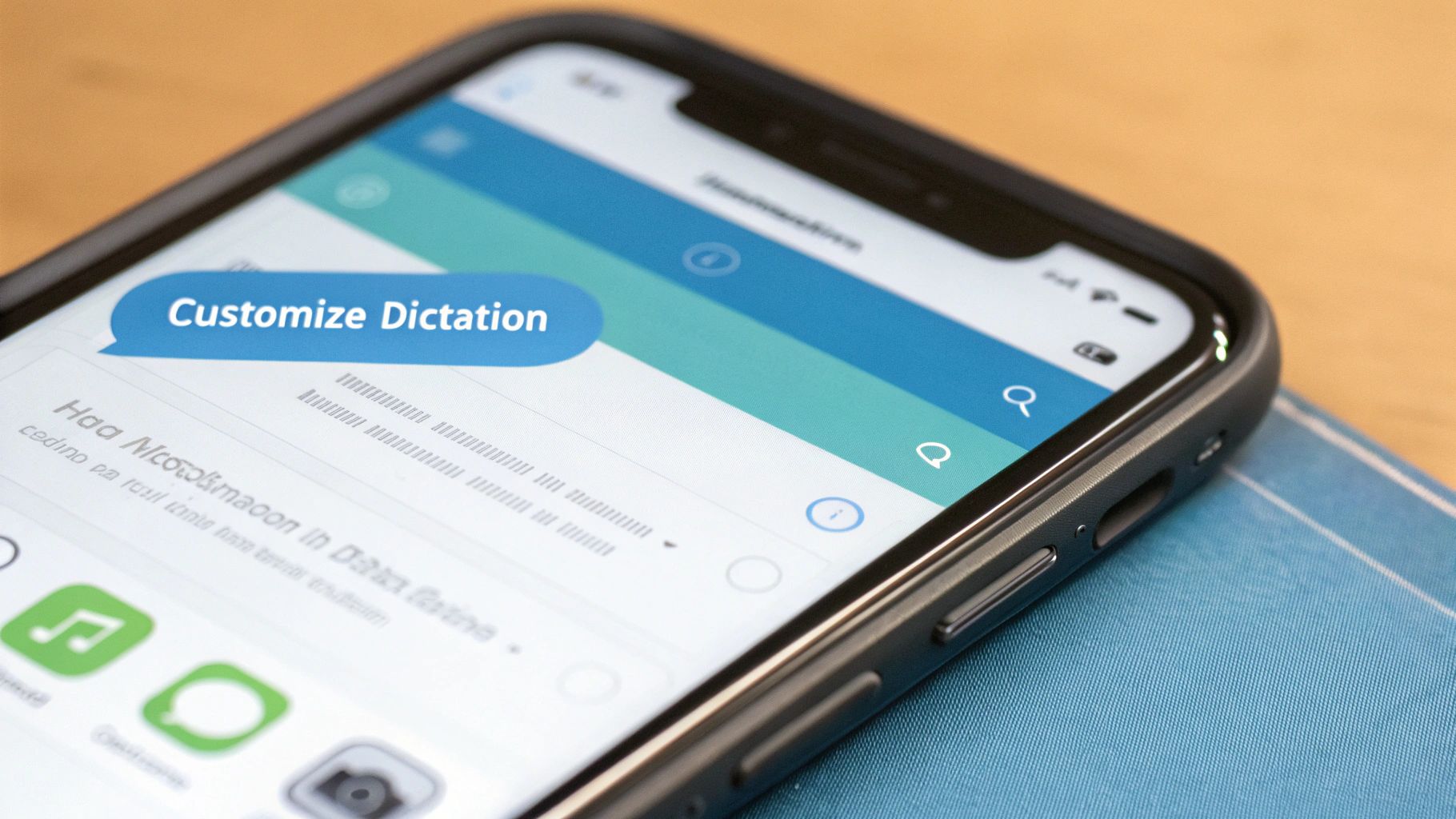 Person customizing settings on their iPhone