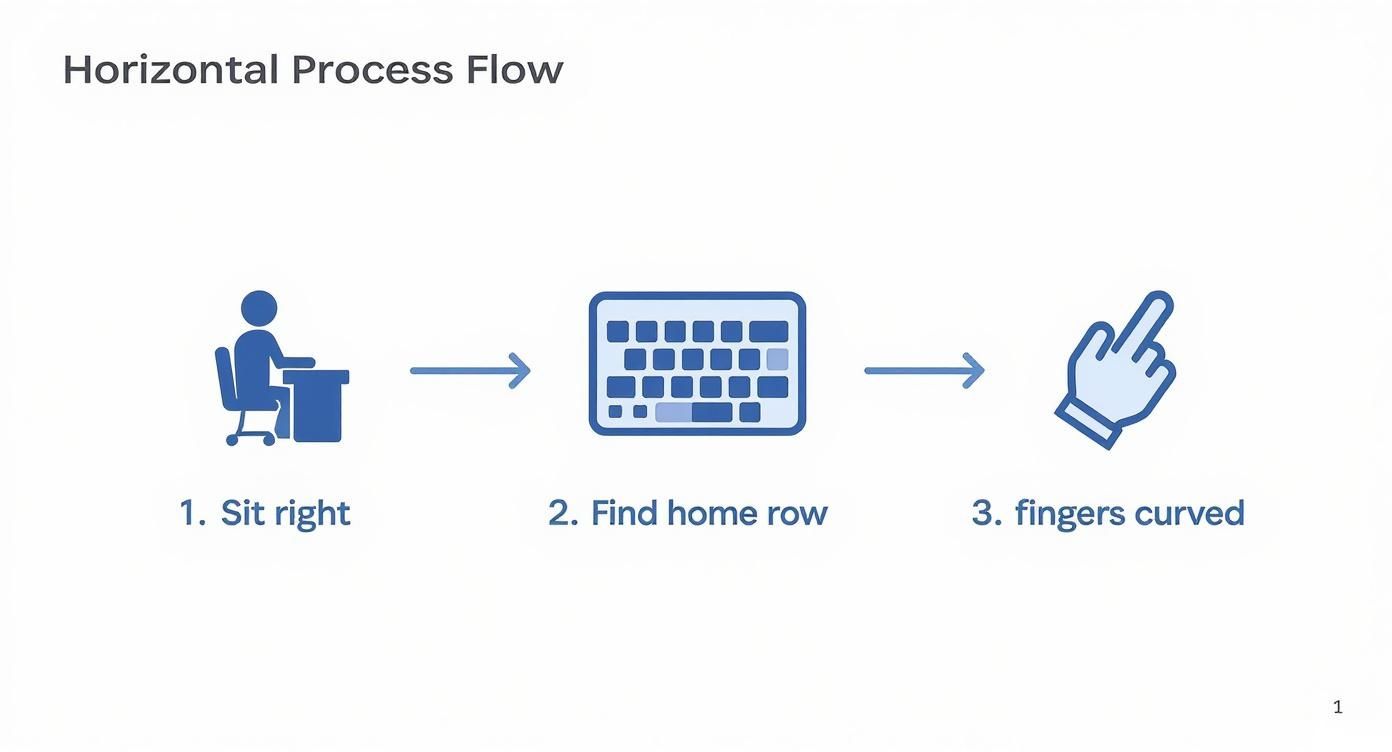 Infographic about how to increase typing speed