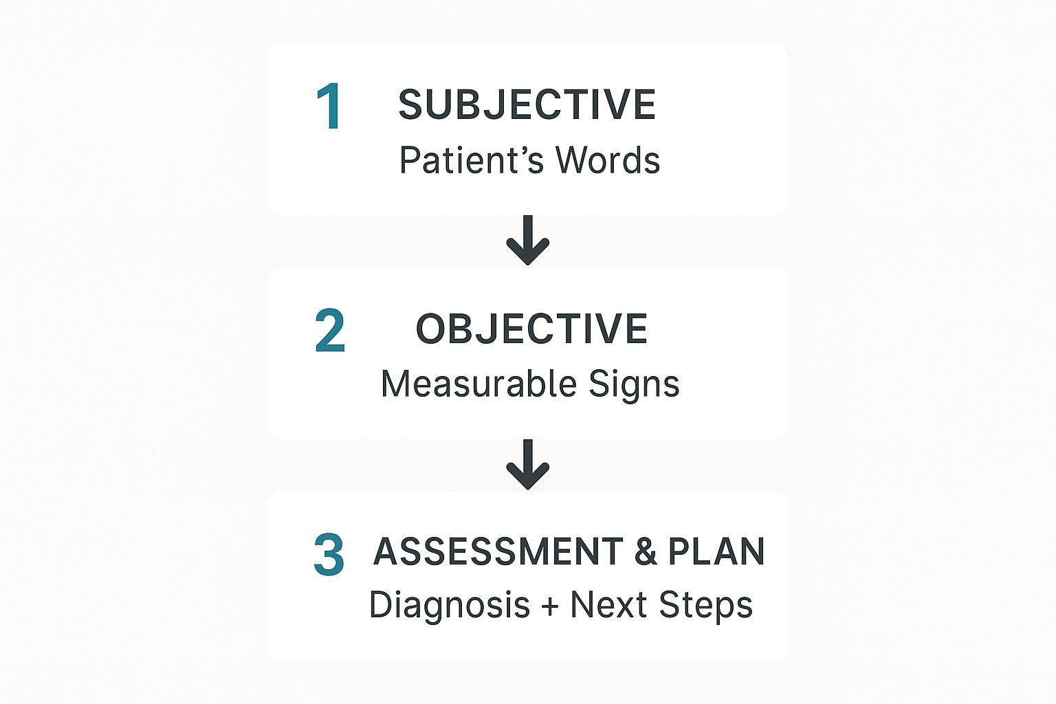 Infographic about how to write patient notes