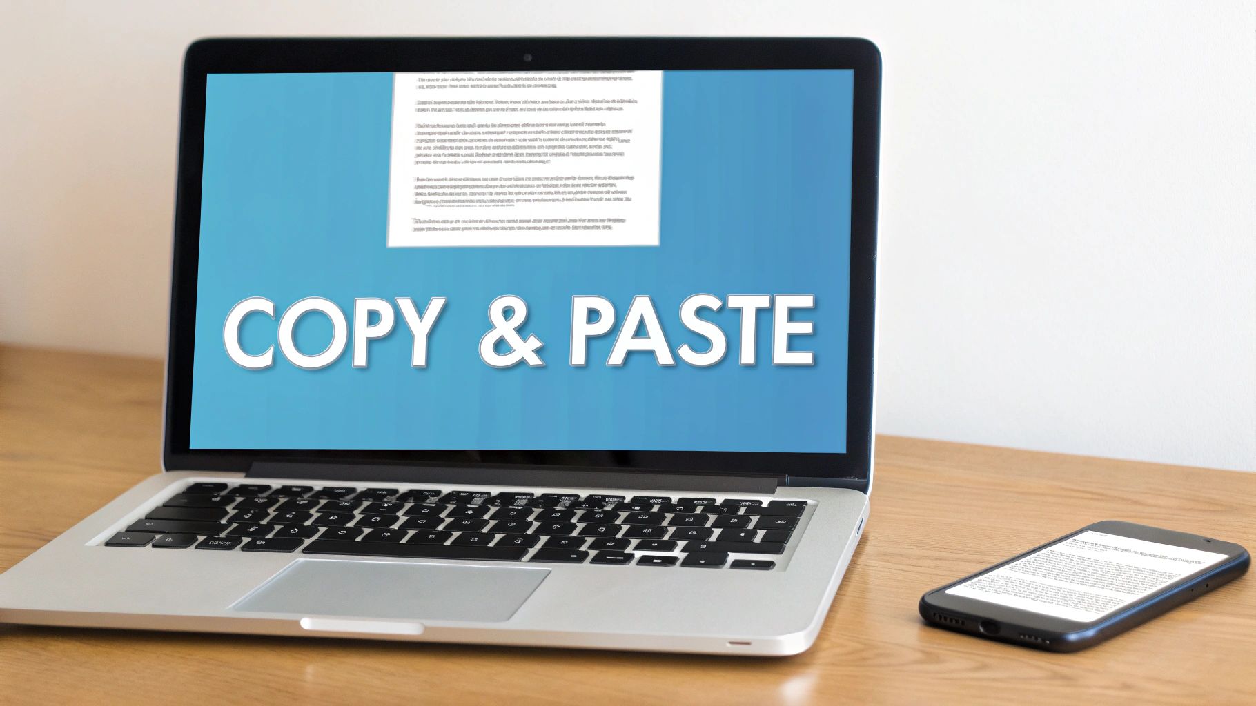 A person easily copying text from one window and pasting it into another on their computer.