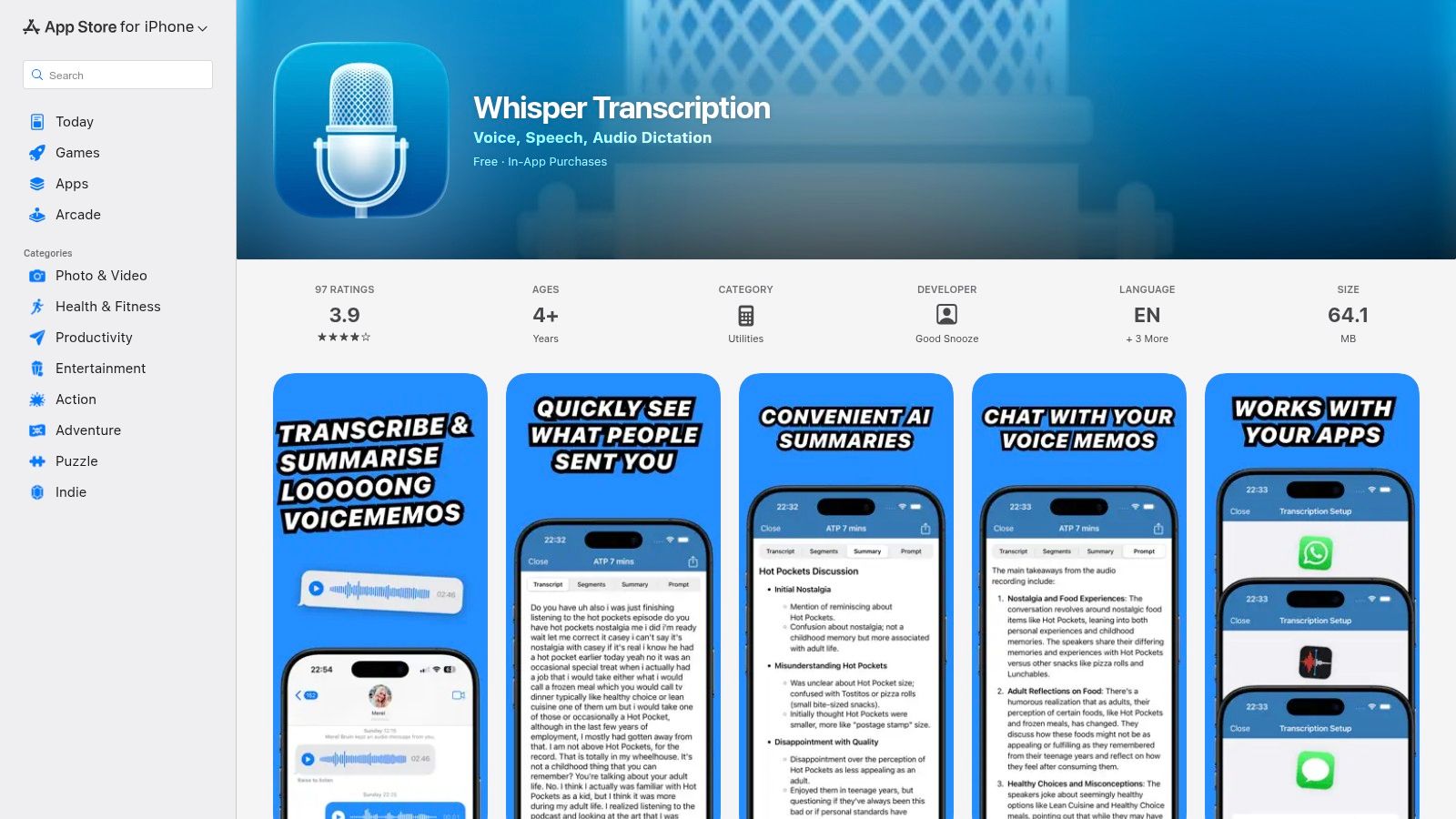 Whisper Transcription (App Store version of MacWhisper)