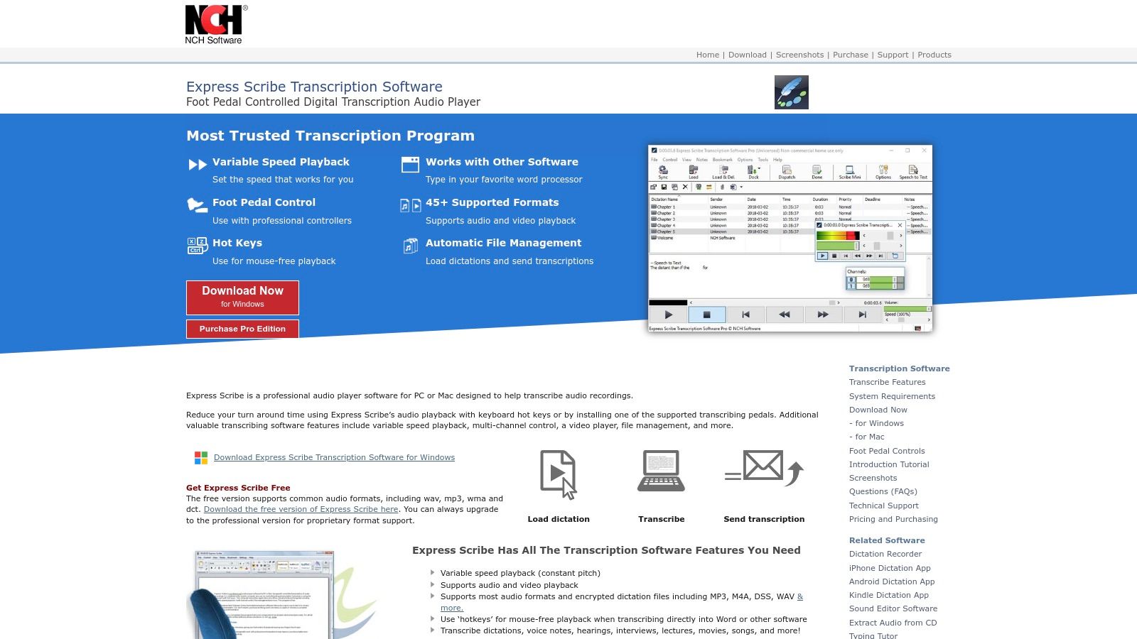 NCH Software – Express Scribe / Express Dictate