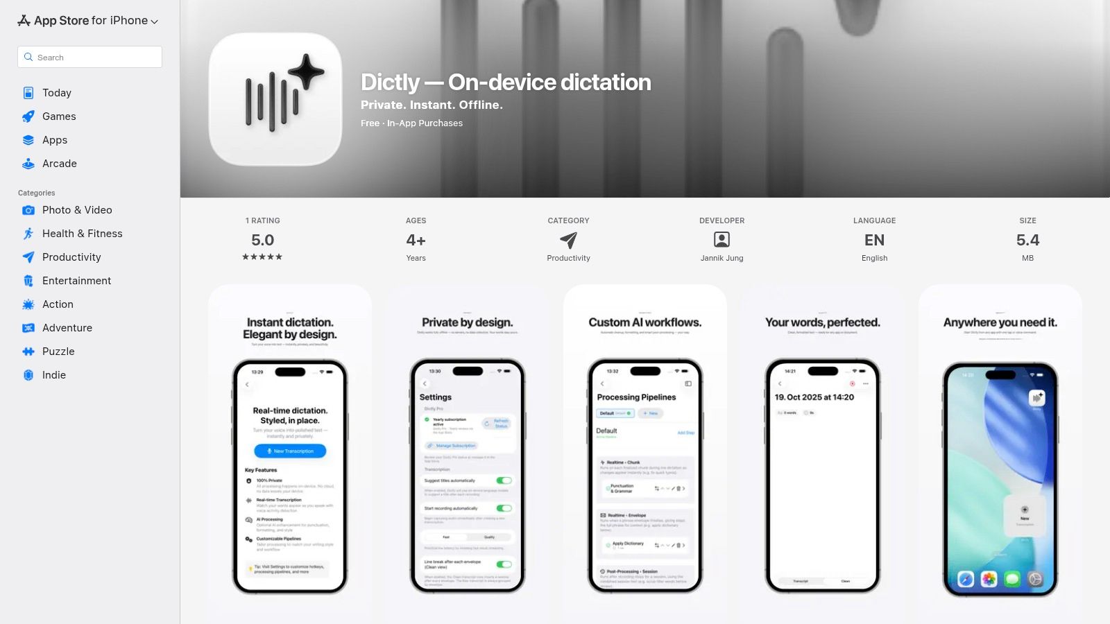 Mac App Store â Macânative dictation apps marketplace