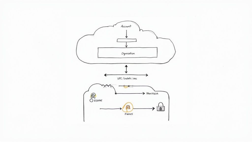 Diagram of a secure cloud architecture