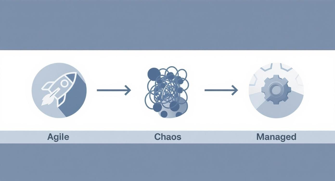 Infographic about managing feature flags