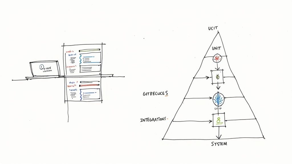 Developers working on code at their desks, representing the development stage of the SDLC.