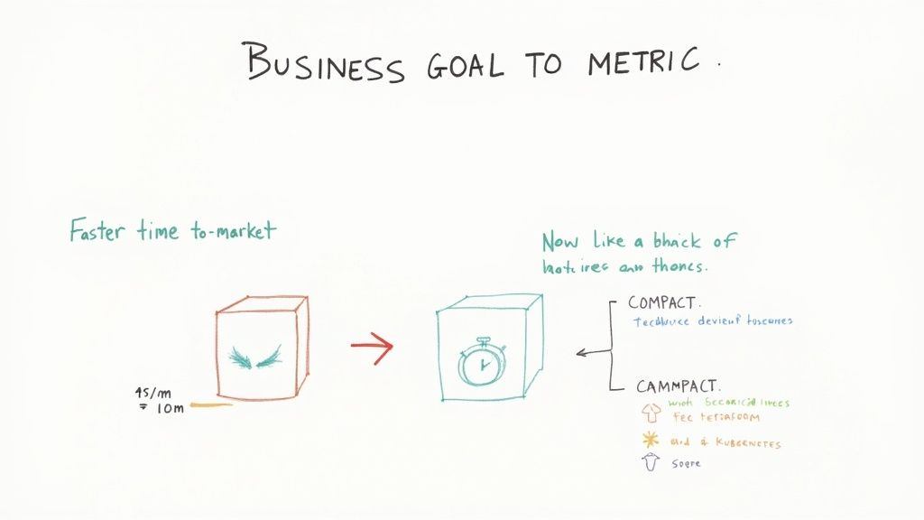 A detailed project plan on a tablet, with charts and metrics visible, placed next to a laptop on a desk.