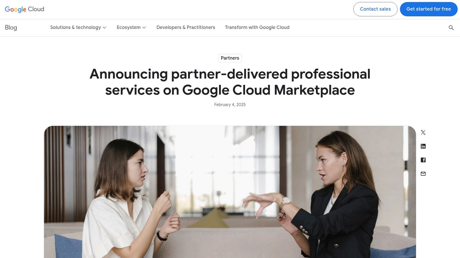 Google Cloud Marketplace – Partner‑Delivered Professional Services (Migration)