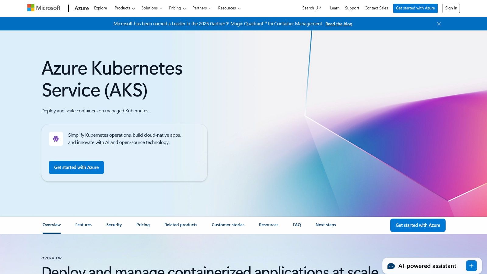 Microsoft Azure Kubernetes Service (AKS)