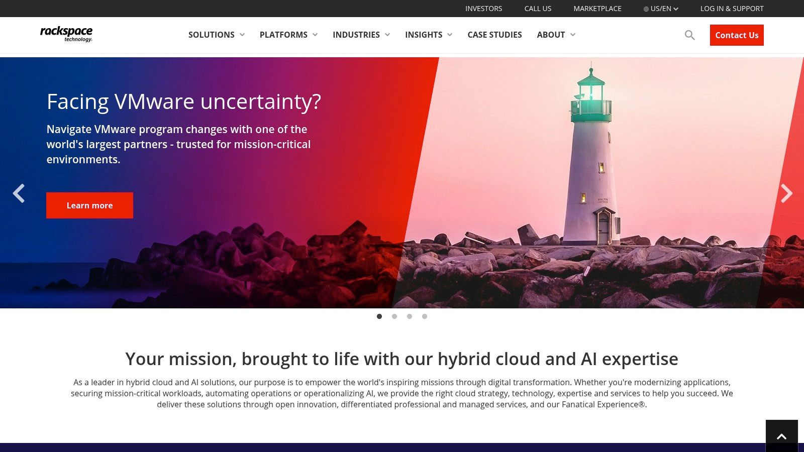 Rackspace Technology – Cloud Migration Services