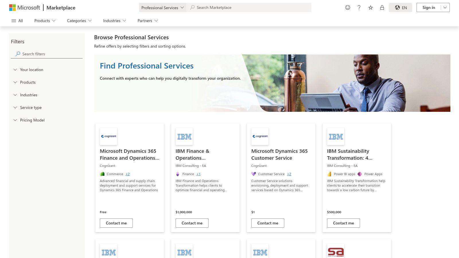 Azure Marketplace – Migration Consulting Services
