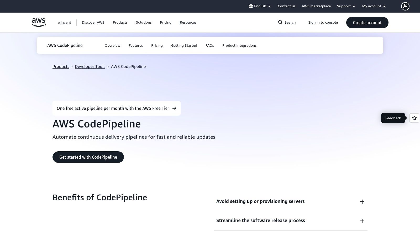 AWS CodePipeline (with CodeBuild/CodeDeploy)