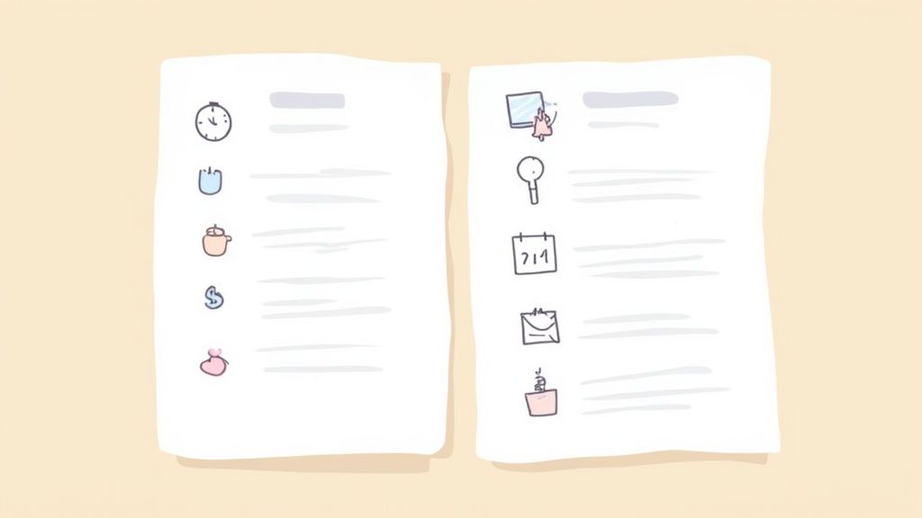 就業規則の項目を確認する様子