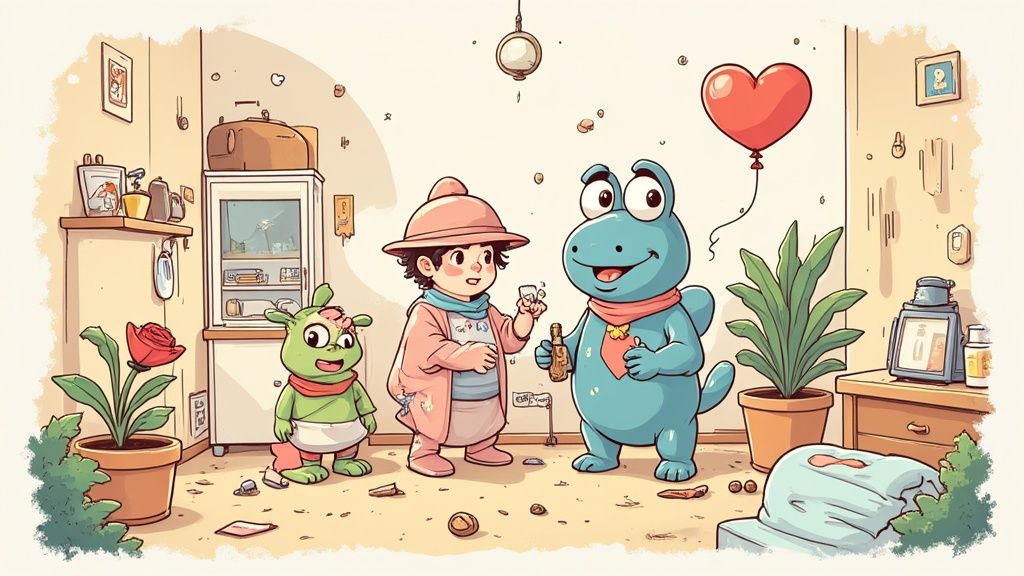 様々な書類を前に悩む人物