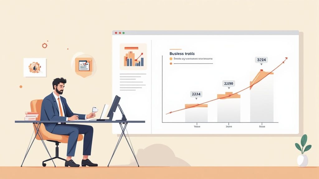 ノートPCで役員報酬のシミュレーションをしている様子