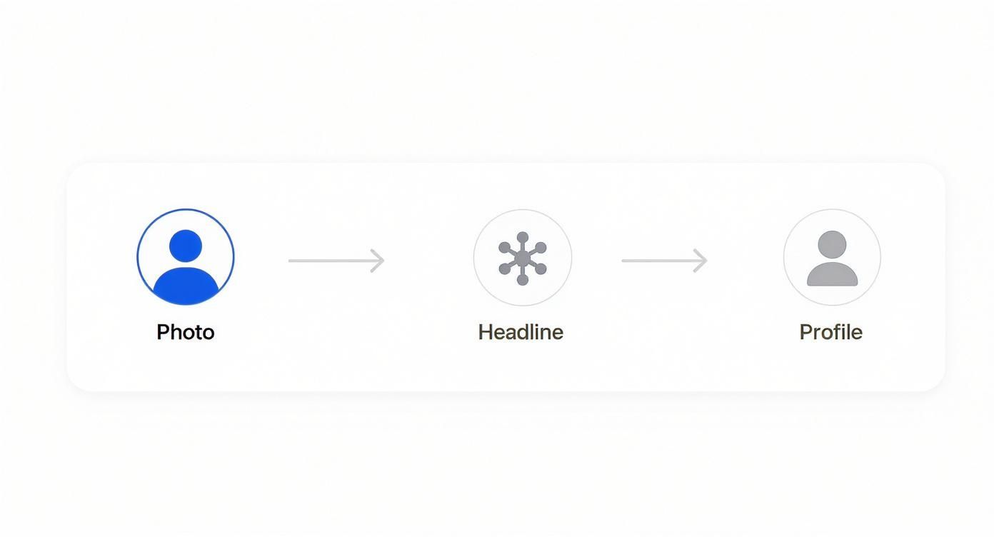 Infographic about how to optimize linkedin profile