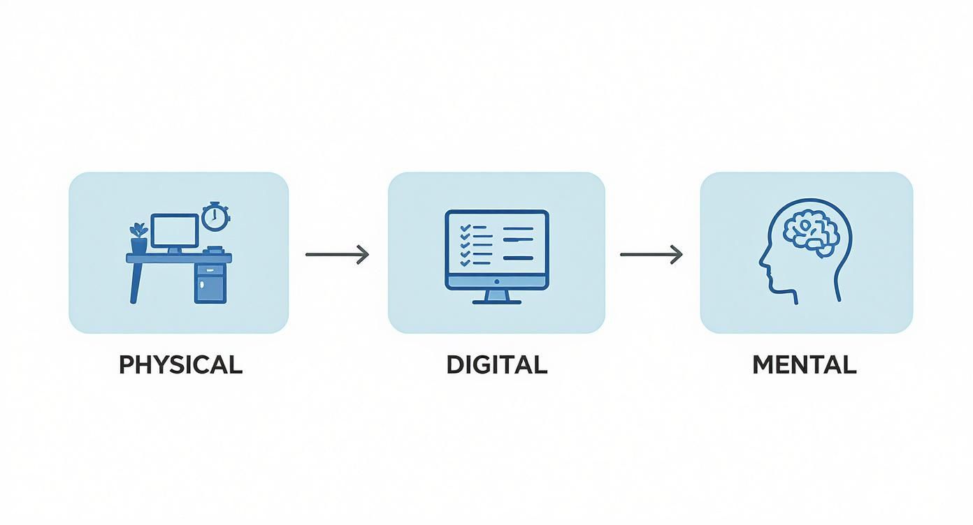 Infographic about how to separate work and personal life