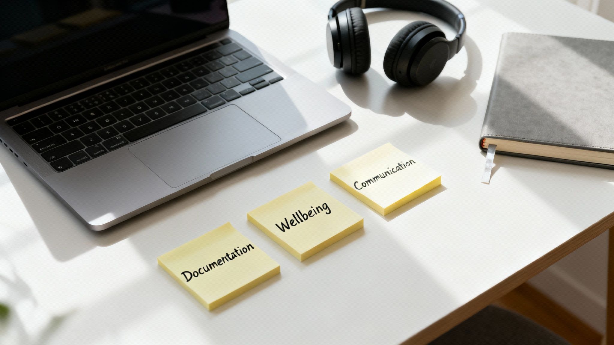 A team collaborating on a puzzle, symbolizing solving remote work challenges.