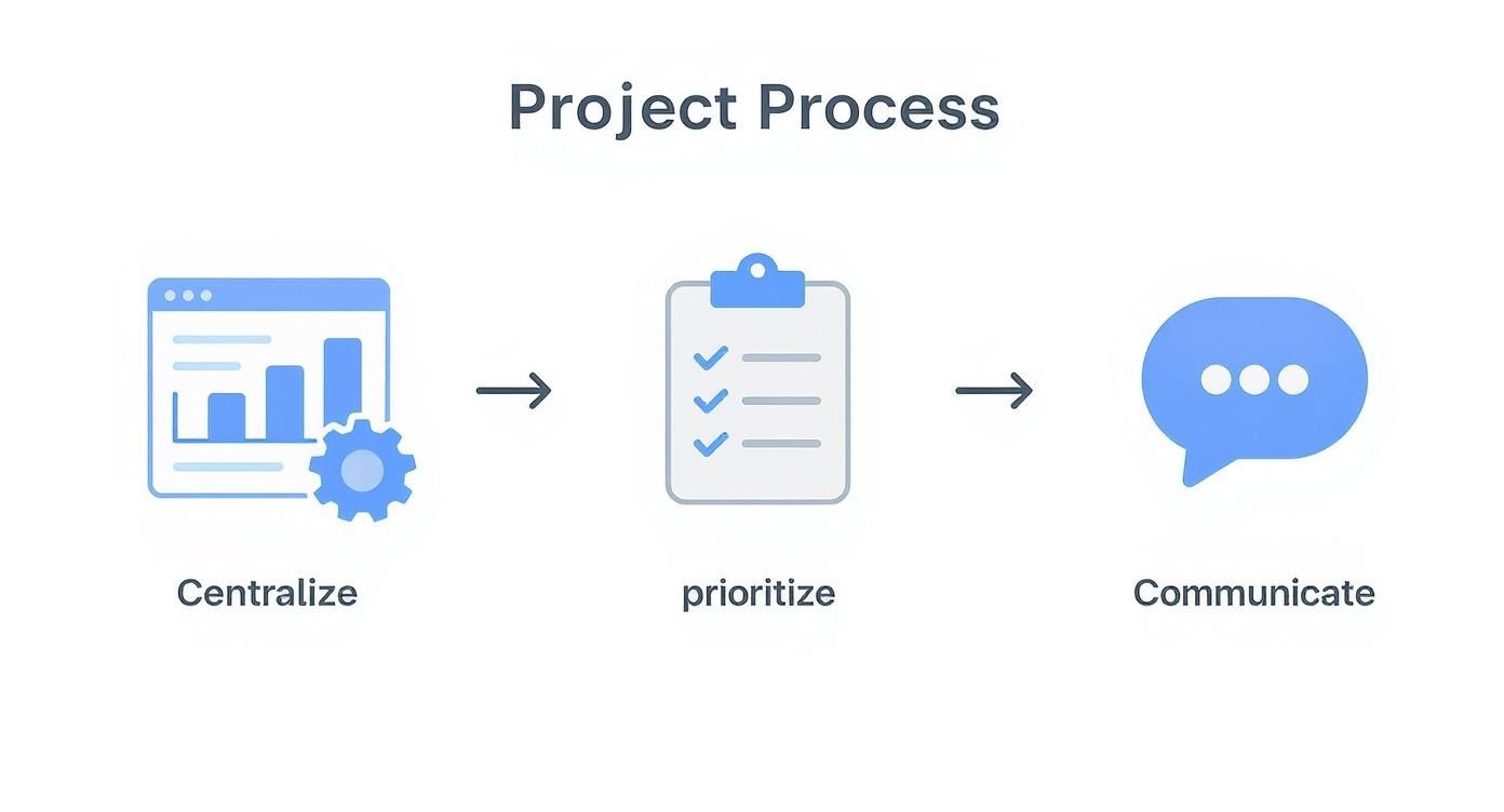 Infographic about how to manage multiple projects